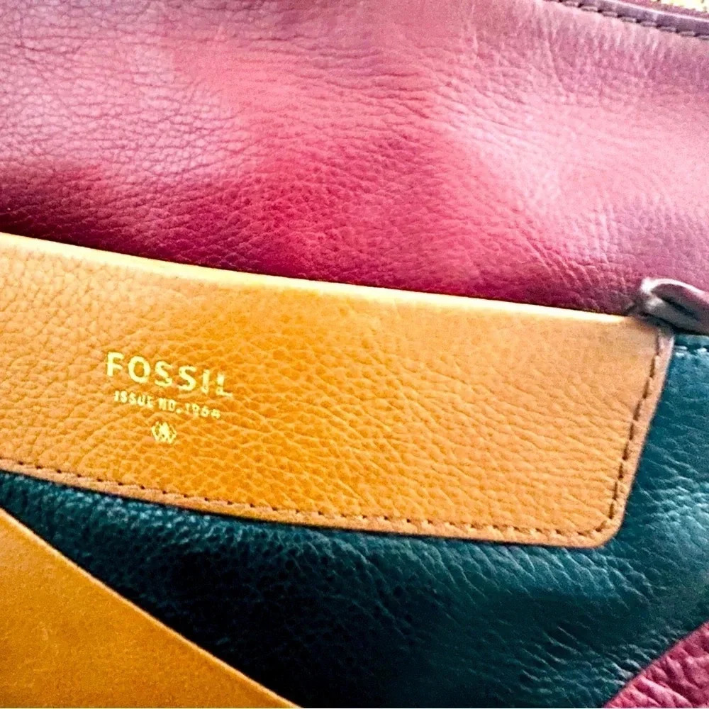 Fossil Amanda Leather Patchwork Crossbody - image 5